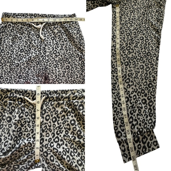 Zara Trafaluc Gray and Black Leopard Print Lightweight Joggers Size Medium - Picture 7 of 16